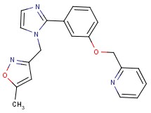 2-[(3-{1-[(5-methylisoxazol-3-yl)methyl]-1H-imidazol-2-yl}phenoxy)methyl]pyridine