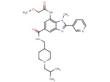 N-[(1-isobutyl-4-piperidinyl)methyl]-7-[(methoxyacetyl)amino]-1-methyl-2-(3-pyridinyl)-1H-benzimidazole-5-carboxamide