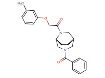 (1S*,5R*)-3-benzoyl-6-[(3-methylphenoxy)acetyl]-3,6-diazabicyclo[3.2.2]nonane