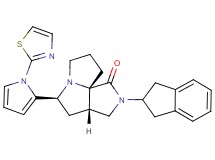 (3aS*,5S*,9aS*)-2-(2,3-dihydro-1H-inden-2-yl)-5-[1-(1,3-thiazol-2-yl)-1H-pyrrol-2-yl]hexahydro-7H-pyrrolo[3,4-g]pyrrolizin-1(2H)-one