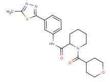 N-[3-(5-methyl-1,3,4-thiadiazol-2-yl)phenyl]-1-(tetrahydro-2H-pyran-4-ylcarbonyl)-2-piperidinecarboxamide