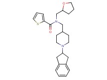 N-{[1-(2,3-dihydro-1H-inden-2-yl)-4-piperidinyl]methyl}-N-(tetrahydro-2-furanylmethyl)-2-thiophenecarboxamide