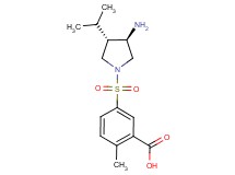5-{[(3R*,4S*)-3-amino-4-isopropyl-1-pyrrolidinyl]sulfonyl}-2-methylbenzoic acid