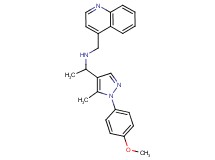 1-[1-(4-methoxyphenyl)-5-methyl-1H-pyrazol-4-yl]-N-(4-quinolinylmethyl)ethanamine