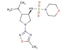N-[(3R*,4S*)-4-isopropyl-1-(5-methyl-1,2,4-oxadiazol-3-yl)-3-pyrrolidinyl]-4-morpholinesulfonamide
