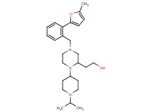 2-{1-(1-isopropyl-4-piperidinyl)-4-[2-(5-methyl-2-furyl)benzyl]-2-piperazinyl}ethanol