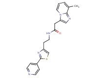 2-(8-methylimidazo[1,2-a]pyridin-3-yl)-N-[2-(2-pyridin-4-yl-1,3-thiazol-4-yl)ethyl]acetamide