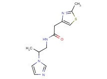 N-[2-(1H-imidazol-1-yl)propyl]-2-(2-methyl-1,3-thiazol-4-yl)acetamide