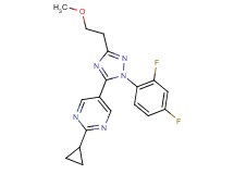 2-cyclopropyl-5-[1-(2,4-difluorophenyl)-3-(2-methoxyethyl)-1H-1,2,4-triazol-5-yl]pyrimidine