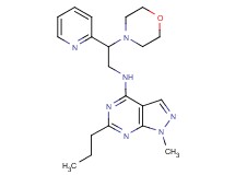 1-methyl-N-(2-morpholin-4-yl-2-pyridin-2-ylethyl)-6-propyl-1H-pyrazolo[3,4-d]pyrimidin-4-amine