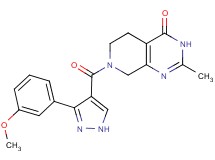 7-{[3-(3-methoxyphenyl)-1H-pyrazol-4-yl]carbonyl}-2-methyl-5,6,7,8-tetrahydropyrido[3,4-d]pyrimidin-4(3H)-one