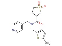 N-[(5-methyl-2-thienyl)methyl]-N-(pyridin-4-ylmethyl)tetrahydrothiophene-3-carboxamide 1,1-dioxide