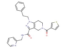 1-(2-phenylethyl)-N-(2-pyridinylmethyl)-5-(3-thienylcarbonyl)-4,5,6,7-tetrahydro-1H-pyrazolo[4,3-c]pyridine-3-carboxamide