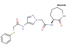 N-[1-(2-oxo-2-{[(3S)-2-oxo-3-azepanyl]amino}ethyl)-1H-pyrazol-4-yl]-2-(phenylthio)acetamide