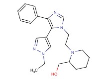 (1-{2-[5-(1-ethyl-1H-pyrazol-4-yl)-4-phenyl-1H-imidazol-1-yl]ethyl}piperidin-2-yl)methanol