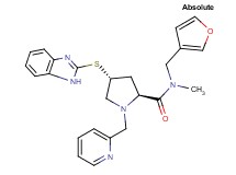 (4R)-4-(1H-benzimidazol-2-ylthio)-N-(3-furylmethyl)-N-methyl-1-(2-pyridinylmethyl)-L-prolinamide