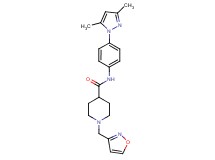 N-[4-(3,5-dimethyl-1H-pyrazol-1-yl)phenyl]-1-(3-isoxazolylmethyl)-4-piperidinecarboxamide