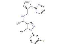 1-[1-(3-fluorophenyl)-5-methyl-1H-pyrazol-4-yl]-N-{[1-(2-pyrimidinyl)-1H-pyrrol-2-yl]methyl}ethanamine