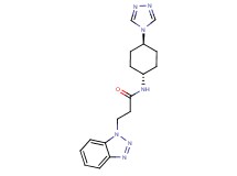 3-(1H-1,2,3-benzotriazol-1-yl)-N-[trans-4-(4H-1,2,4-triazol-4-yl)cyclohexyl]propanamide