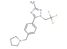 3-methyl-5-[4-(pyrrolidin-1-ylmethyl)phenyl]-1-(2,2,2-trifluoroethyl)-1H-1,2,4-triazole