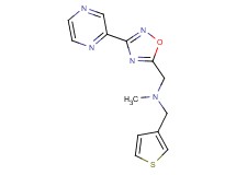 N-methyl-1-[3-(2-pyrazinyl)-1,2,4-oxadiazol-5-yl]-N-(3-thienylmethyl)methanamine