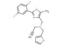 N-{[2-(2,5-difluorophenyl)-5-methyl-1,3-oxazol-4-yl]methyl}-N-(2-furylmethyl)-2-propyn-1-amine