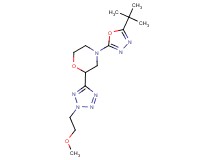 4-(5-tert-butyl-1,3,4-oxadiazol-2-yl)-2-[2-(2-methoxyethyl)-2H-tetrazol-5-yl]morpholine