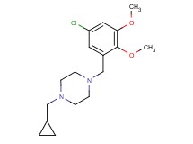 1-(5-chloro-2,3-dimethoxybenzyl)-4-(cyclopropylmethyl)piperazine trifluoroacetate