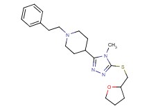 4-{4-methyl-5-[(tetrahydro-2-furanylmethyl)thio]-4H-1,2,4-triazol-3-yl}-1-(2-phenylethyl)piperidine