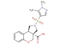(3aR*,9bR*)-2-[(1,5-dimethyl-1H-pyrazol-4-yl)sulfonyl]-1,2,3,9b-tetrahydrochromeno[3,4-c]pyrrole-3a(4H)-carboxylic acid