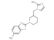 6-methyl-2-{3-[(2-methyl-1H-imidazol-1-yl)methyl]-1-piperidinyl}-1,3-benzothiazole