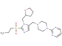 2-(4-{[2-(propylsulfonyl)-1-(tetrahydro-2-furanylmethyl)-1H-imidazol-5-yl]methyl}-1-piperazinyl)pyrimidine