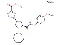 methyl 1-((3S,5S)-1-cycloheptyl-5-{[(4-methoxybenzyl)amino]carbonyl}-3-pyrrolidinyl)-1H-1,2,3-triazole-4-carboxylate