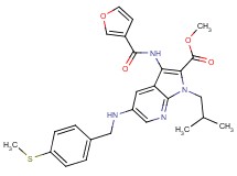 methyl 3-(3-furoylamino)-1-isobutyl-5-{[4-(methylthio)benzyl]amino}-1H-pyrrolo[2,3-b]pyridine-2-carboxylate