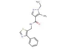 1-ethyl-5-methyl-N-[(4-phenyl-1,3-thiazol-5-yl)methyl]-1H-pyrazole-4-carboxamide