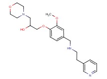 1-[2-methoxy-4-({[2-(3-pyridinyl)ethyl]amino}methyl)phenoxy]-3-(4-morpholinyl)-2-propanol