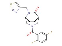 (1S*,5R*)-3-(2,5-difluorobenzoyl)-6-(1,3-thiazol-4-ylmethyl)-3,6-diazabicyclo[3.2.2]nonan-7-one