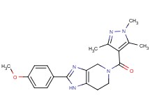 2-(4-methoxyphenyl)-5-[(1,3,5-trimethyl-1H-pyrazol-4-yl)carbonyl]-4,5,6,7-tetrahydro-1H-imidazo[4,5-c]pyridine