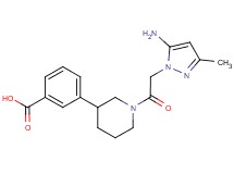3-{1-[(5-amino-3-methyl-1H-pyrazol-1-yl)acetyl]piperidin-3-yl}benzoic acid