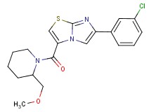 6-(3-chlorophenyl)-3-{[2-(methoxymethyl)-1-piperidinyl]carbonyl}imidazo[2,1-b][1,3]thiazole