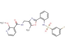 N-{[2-(2-{[(3-fluorophenyl)sulfonyl]amino}phenyl)-5-methyl-1,3-oxazol-4-yl]methyl}-2-methoxynicotinamide