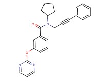N-cyclopentyl-N-(3-phenylprop-2-yn-1-yl)-3-(pyrimidin-2-yloxy)benzamide