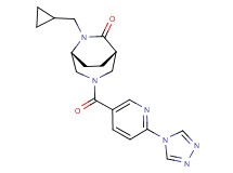 (1S*,5R*)-6-(cyclopropylmethyl)-3-{[6-(4H-1,2,4-triazol-4-yl)-3-pyridinyl]carbonyl}-3,6-diazabicyclo[3.2.2]nonan-7-one