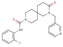N-(2-fluorophenyl)-3-oxo-2-(pyridin-3-ylmethyl)-2,9-diazaspiro[5.5]undecane-9-carboxamide