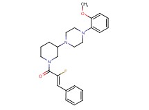 1-{1-[(2Z)-2-fluoro-3-phenyl-2-propenoyl]-3-piperidinyl}-4-(2-methoxyphenyl)piperazine
