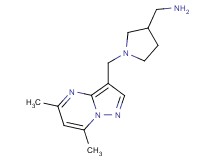 ({1-[(5,7-dimethylpyrazolo[1,5-a]pyrimidin-3-yl)methyl]pyrrolidin-3-yl}methyl)amine
