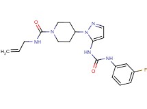 N-allyl-4-[5-({[(3-fluorophenyl)amino]carbonyl}amino)-1H-pyrazol-1-yl]-1-piperidinecarboxamide