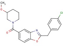 2-(4-chlorobenzyl)-5-[(3-methoxy-1-piperidinyl)carbonyl]-1,3-benzoxazole
