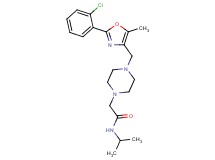 2-(4-{[2-(2-chlorophenyl)-5-methyl-1,3-oxazol-4-yl]methyl}-1-piperazinyl)-N-isopropylacetamide