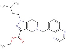 ethyl 1-(3-methylbutyl)-5-(5-quinoxalinylmethyl)-4,5,6,7-tetrahydro-1H-pyrazolo[4,3-c]pyridine-3-carboxylate